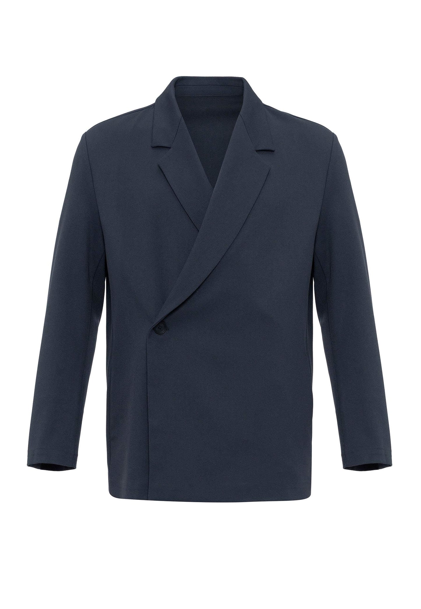 Men's Smoked Double-Breasted Hidden Pocket Blazer