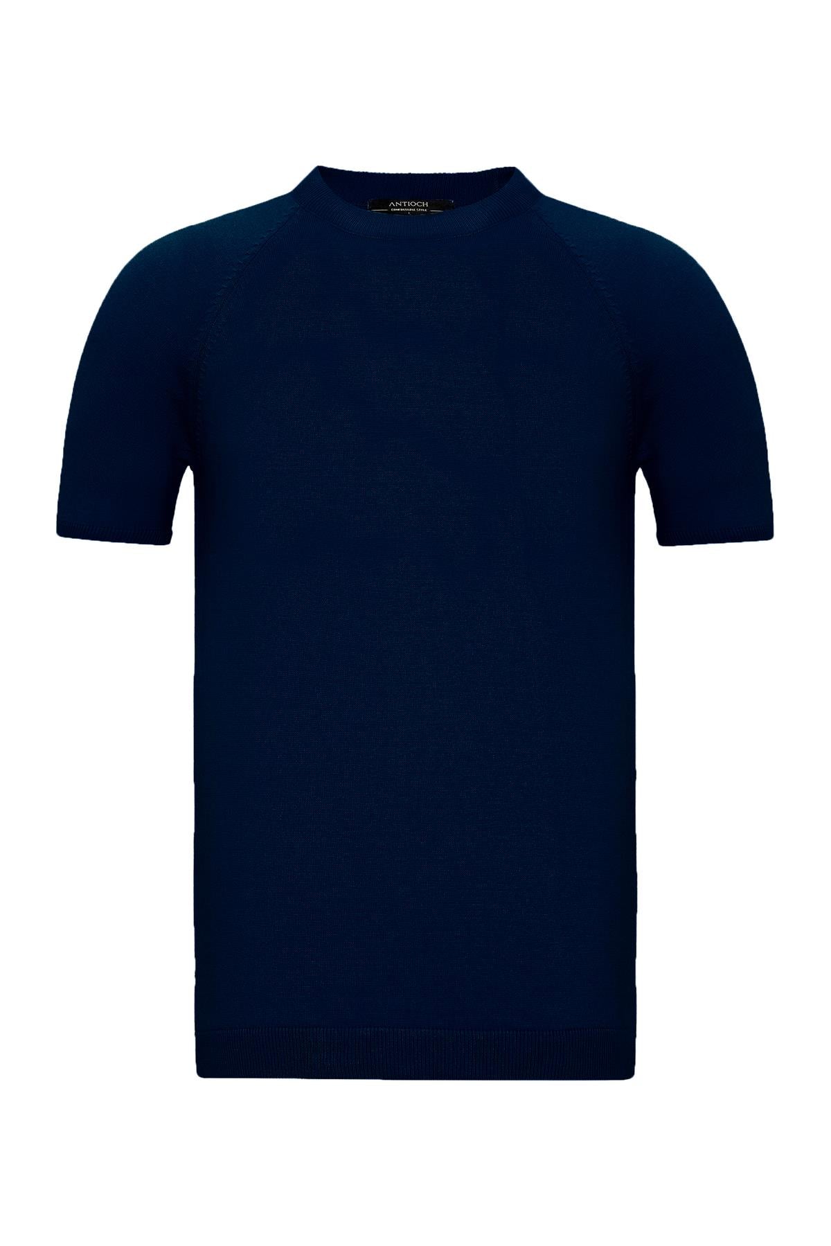 KOALA SYDNEY Men's Navy Blue Navy Crew Neck Knit T-Shirt