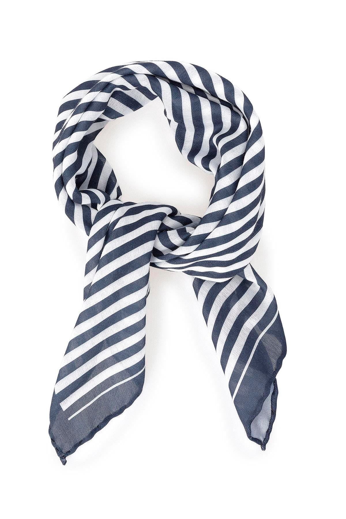 KOALA SYDNEY Men's Navy Blue Navy Striped Scarf