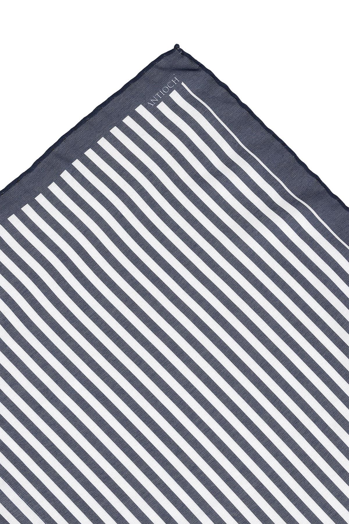 KOALA SYDNEY Men's Navy Blue Navy Striped Scarf