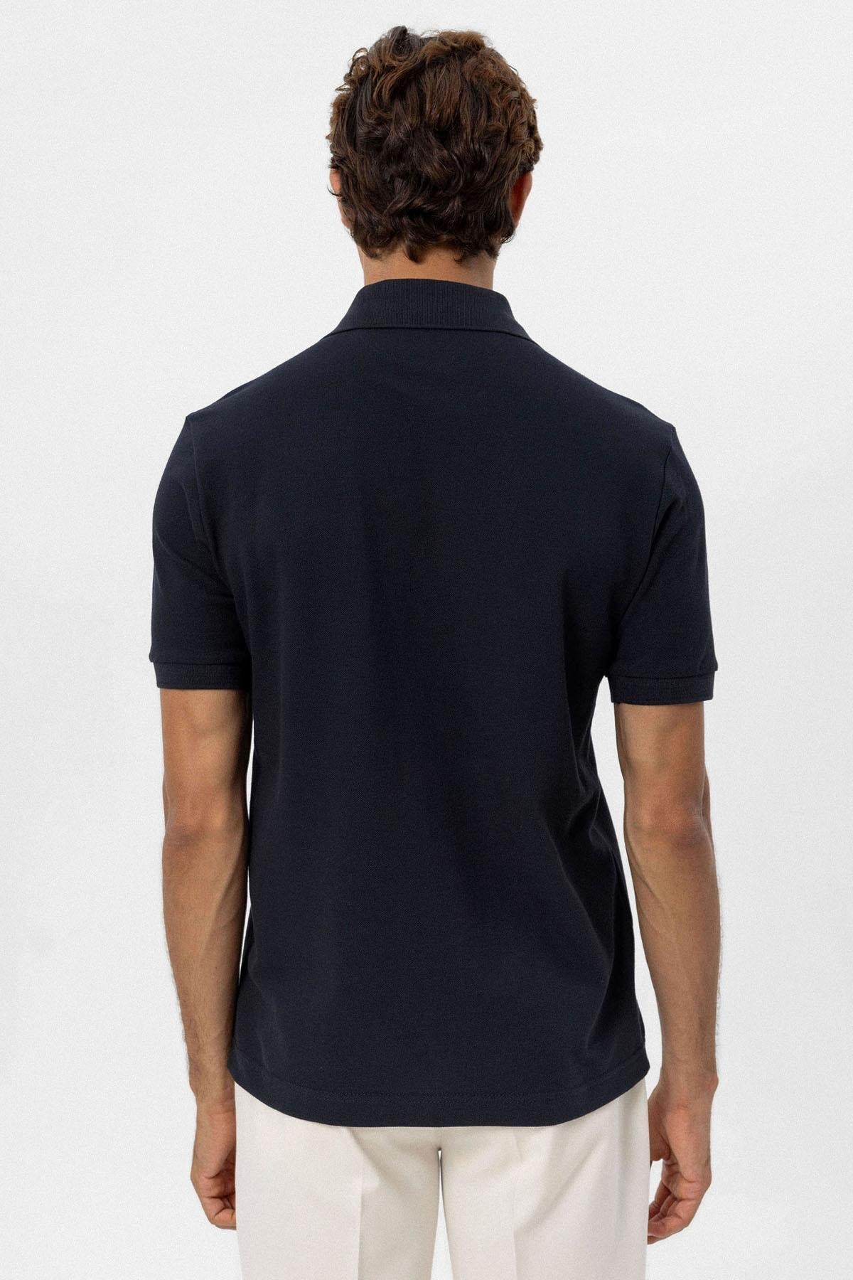 KOALA SYDNEY Men's Navy Blue Navy Polo Neck T-Shirt