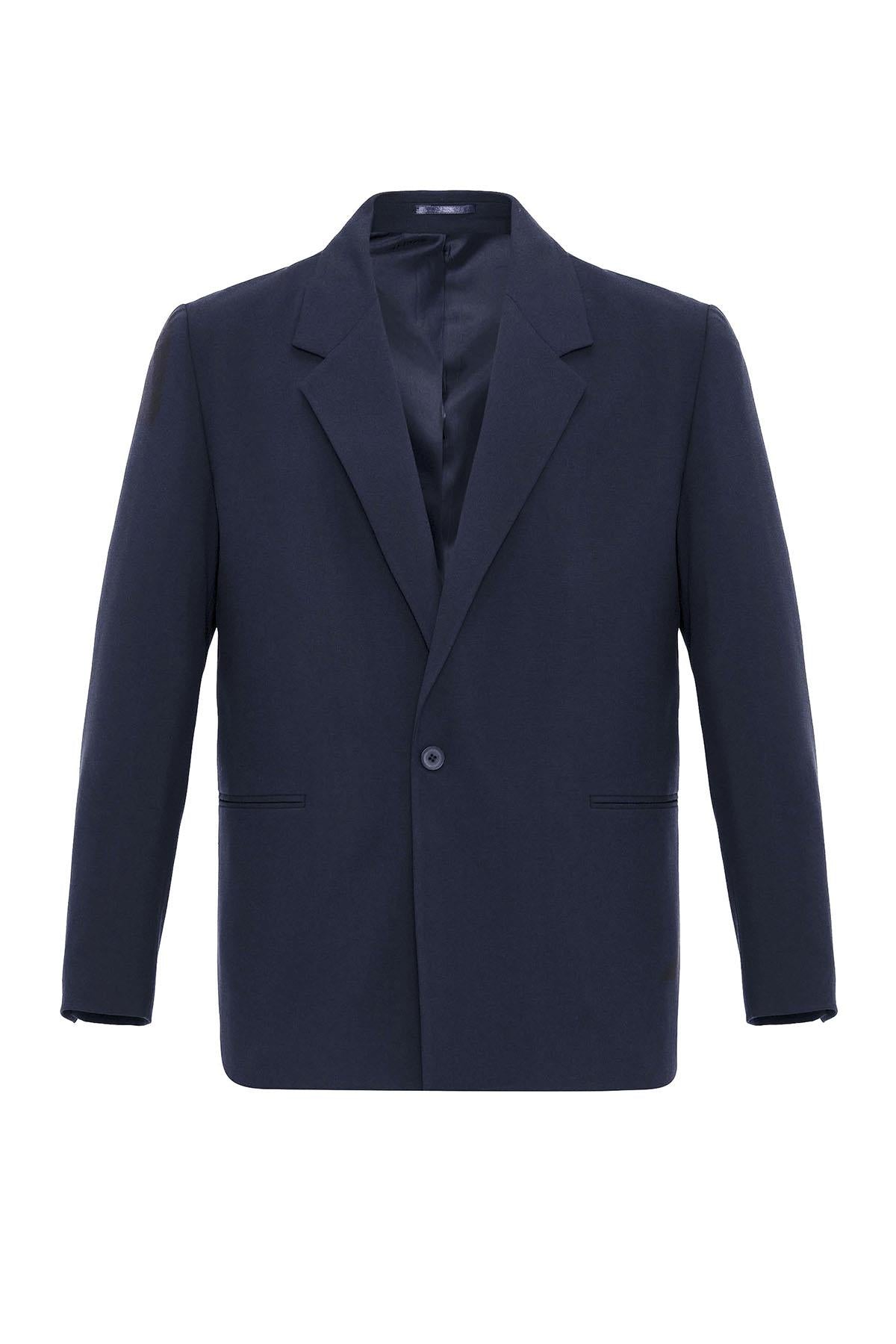 KOALA SYDNEY Navy Single-Button Relaxed Men's Blazer Jacket