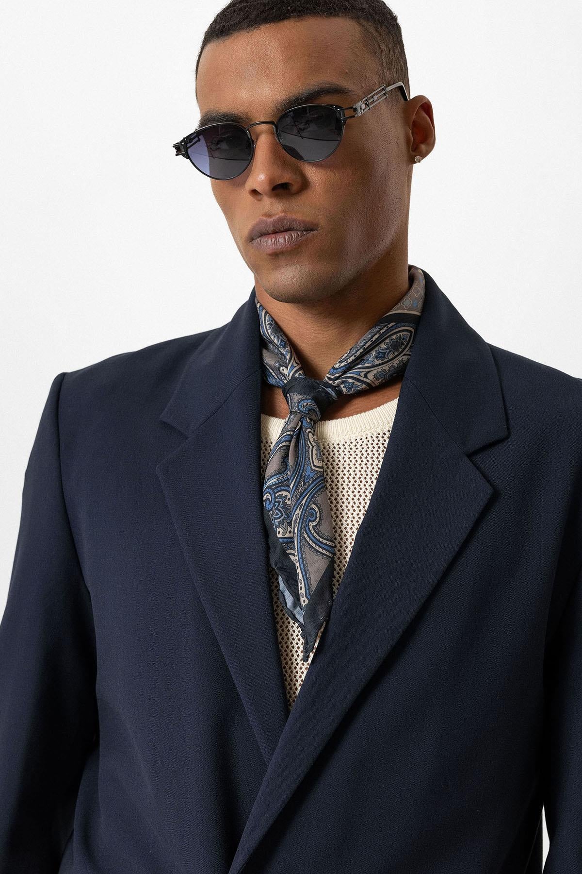 KOALA SYDNEY Navy Single-Button Relaxed Men's Blazer Jacket