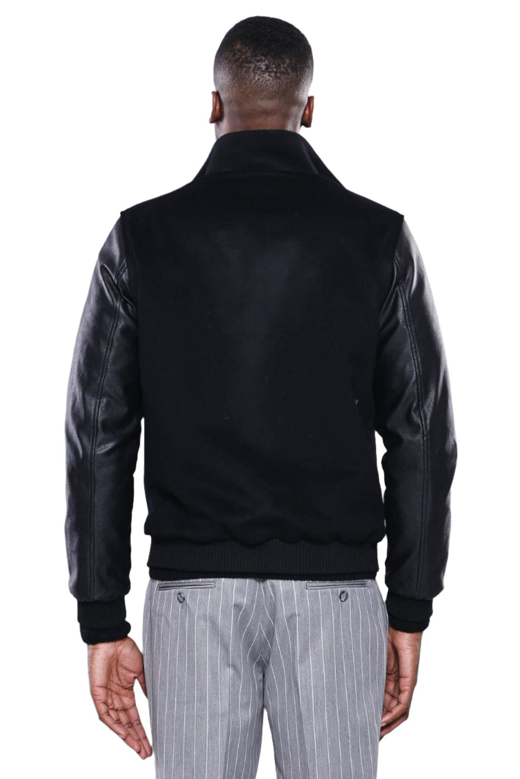 Leather Sleeve Black Cachet Coat