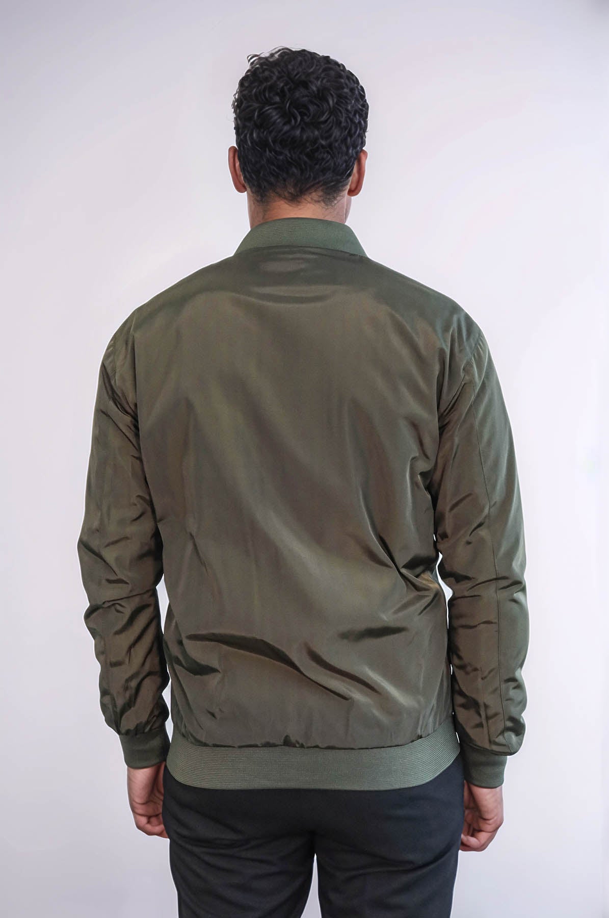 KOALA SYDNEY Zippered Flap Pockets Khaki Men Bomber Coat