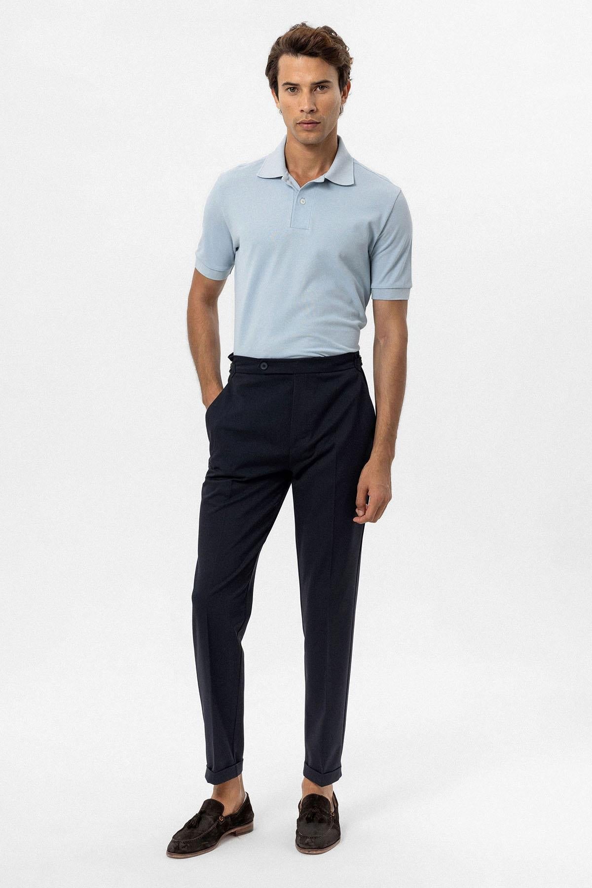 KOALA SYDNEY Men's Blue Polo Neck T-Shirt