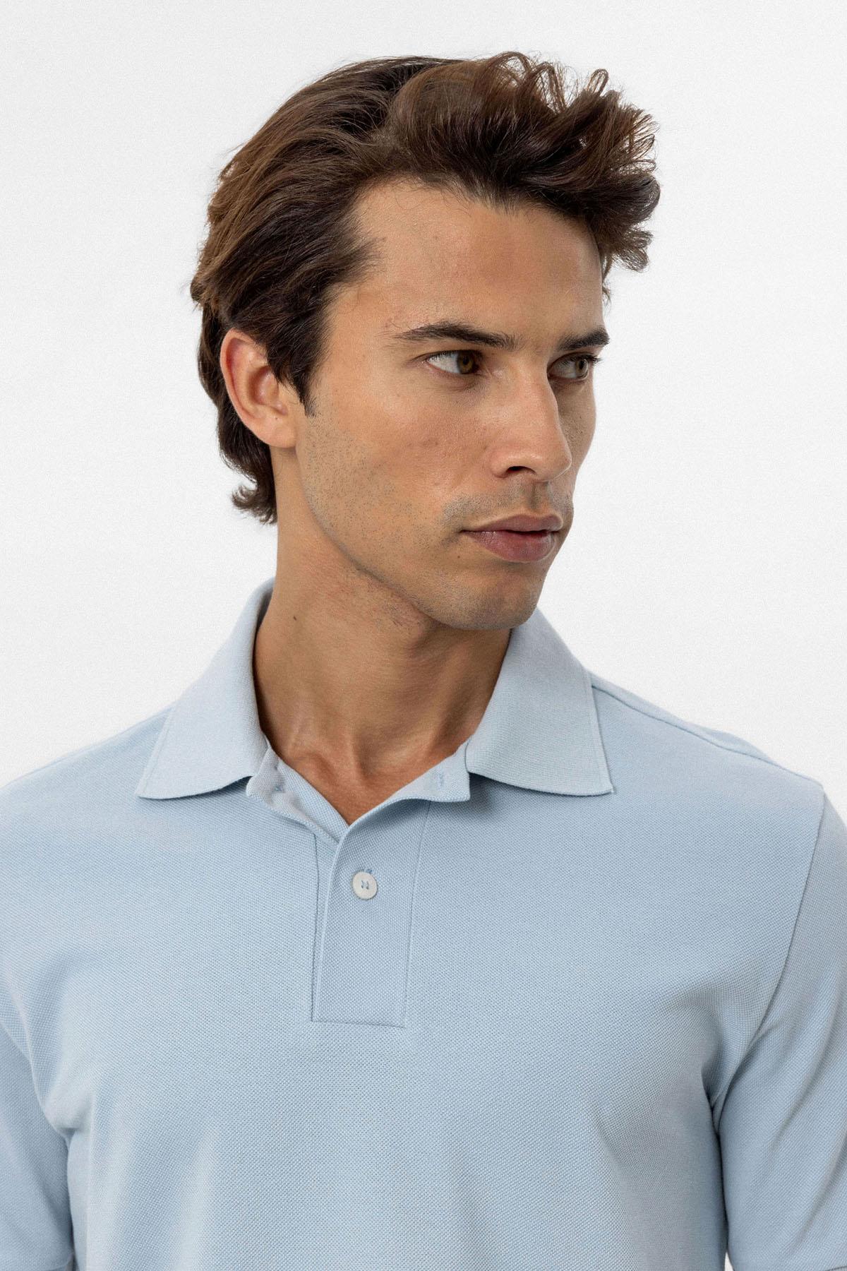 KOALA SYDNEY Men's Blue Polo Neck T-Shirt