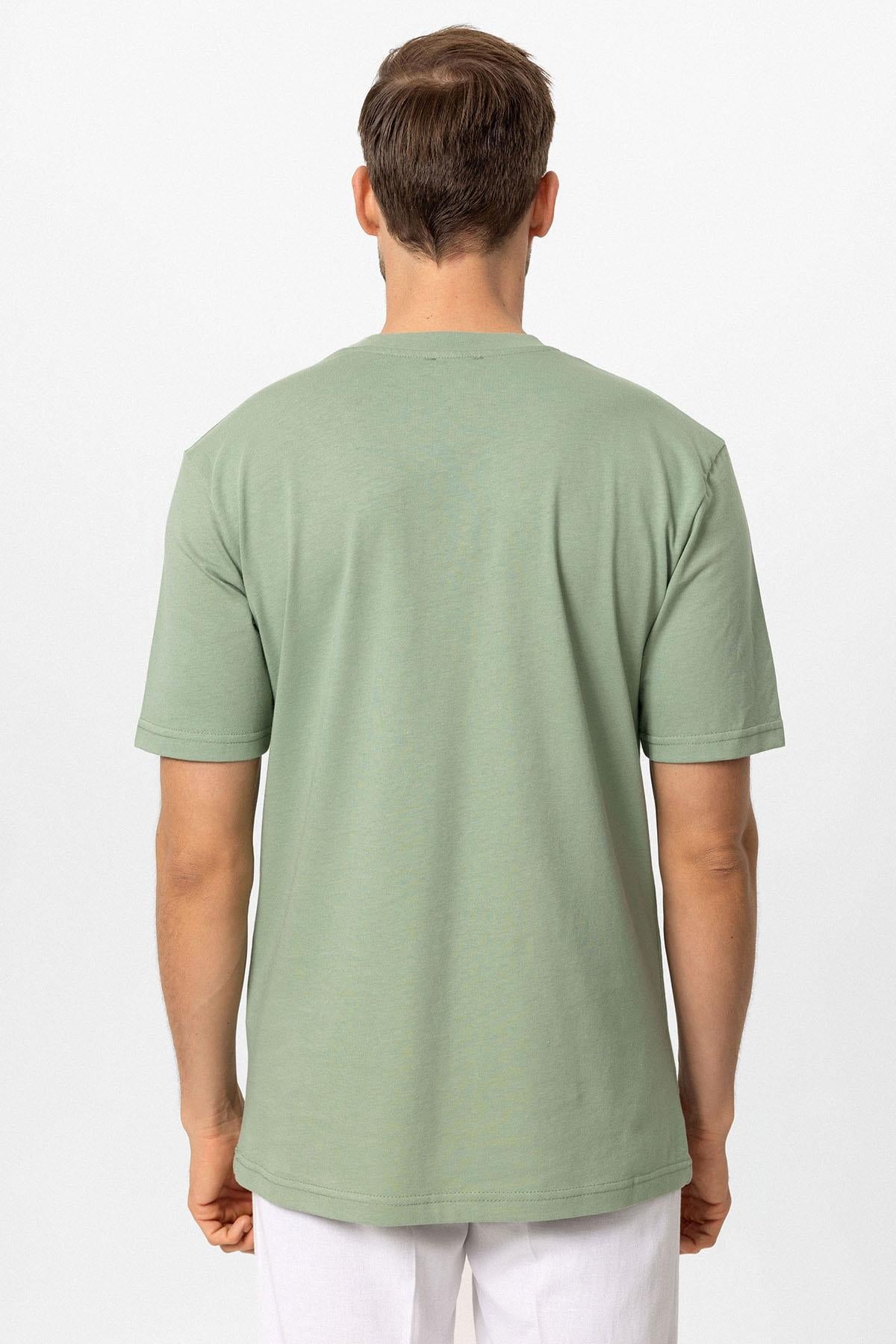 KOALA SYDNEY Men's Mint Crew Neck Basic T-Shirt