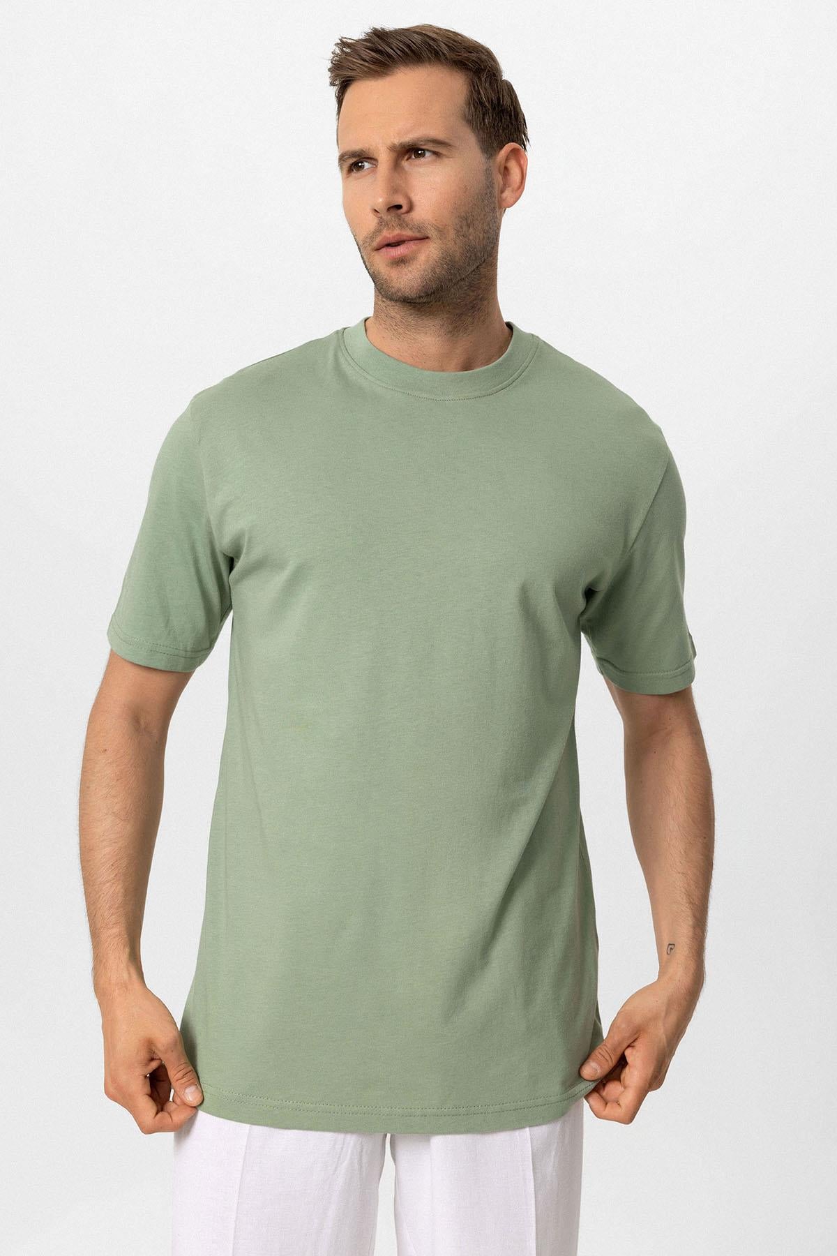 KOALA SYDNEY Men's Mint Crew Neck Basic T-Shirt