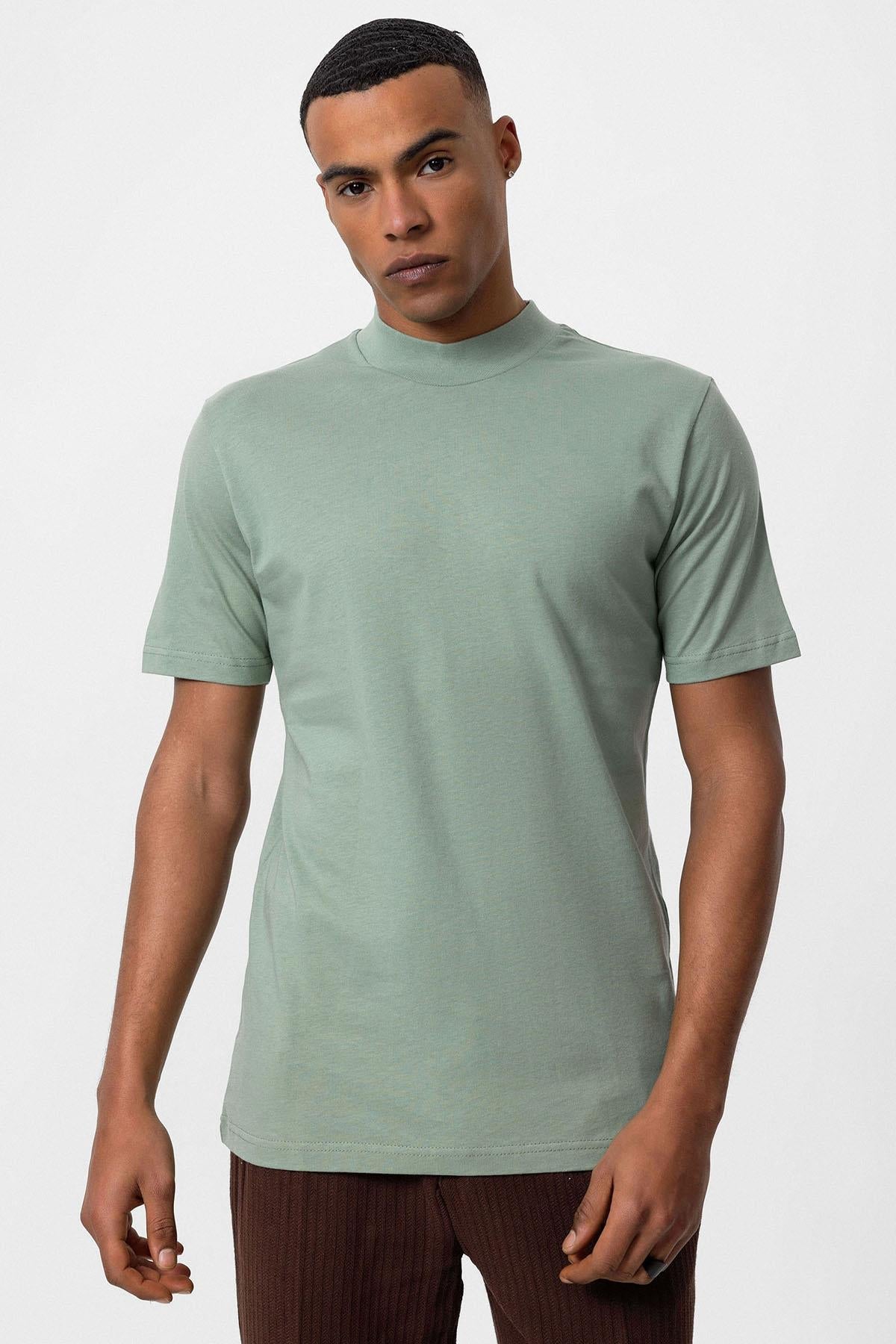 KOALA SYDNEY Men's Mint Slim Fit Basic T-Shirt