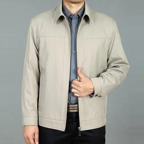 Men’s Slim Fit Zipper Windbreaker Jacket with Collar