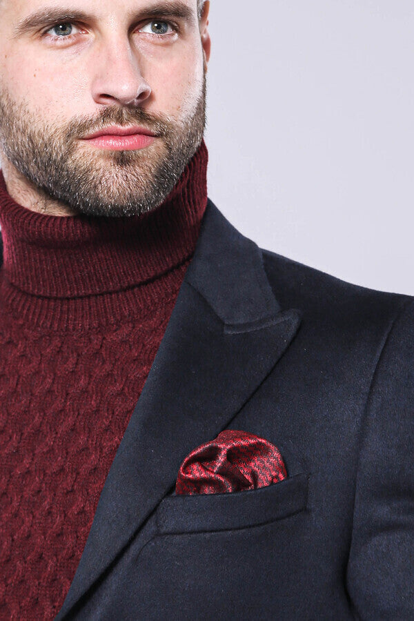 Navy Blue Long Coat
