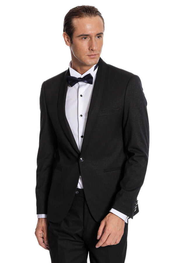 Navy Blue Shawl Lapel Tuxedo