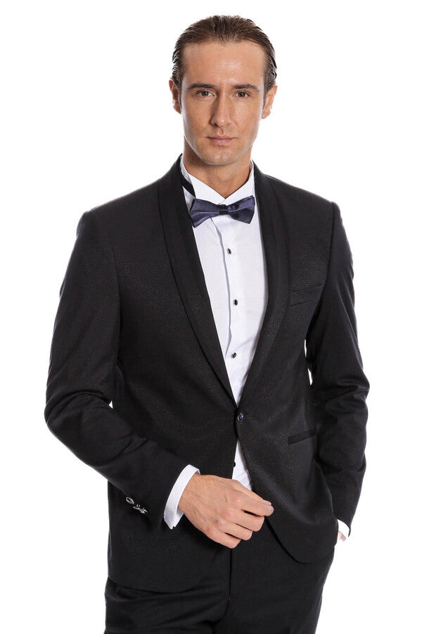 Navy Blue Shawl Lapel Tuxedo