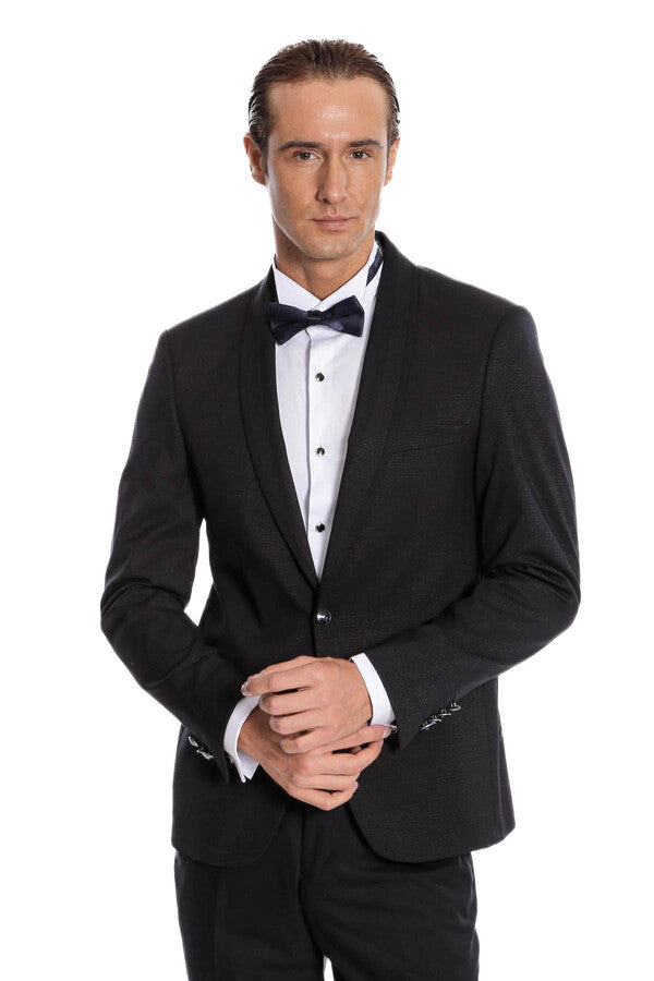 Navy Blue Shawl Lapel Tuxedo