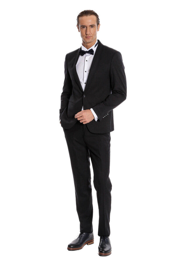 Navy Blue Shawl Lapel Tuxedo