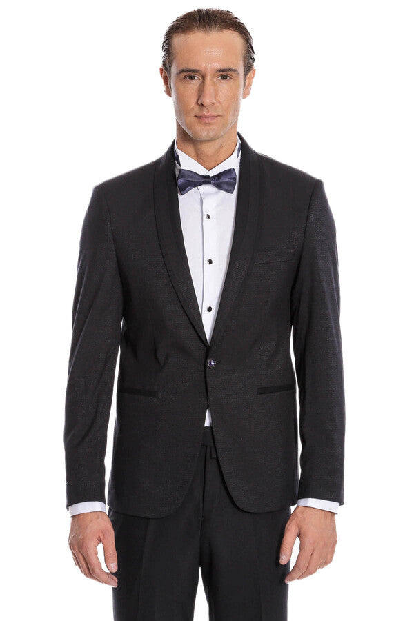 Navy Blue Shawl Lapel Tuxedo