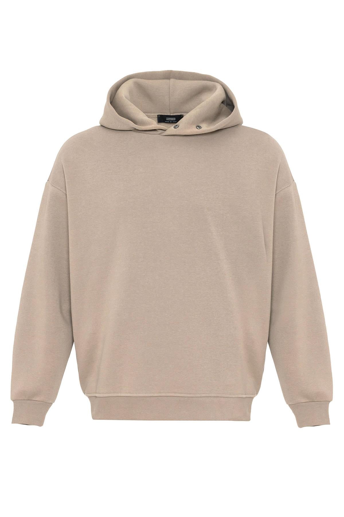 Men's Mink Oversize Hooded Sweatshirt - Wessi