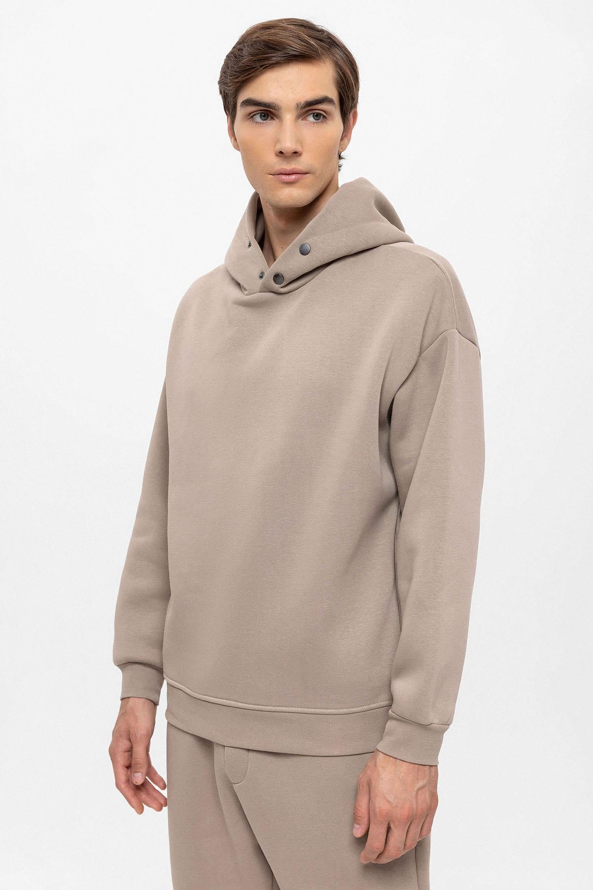 Men's Mink Oversize Hooded Sweatshirt