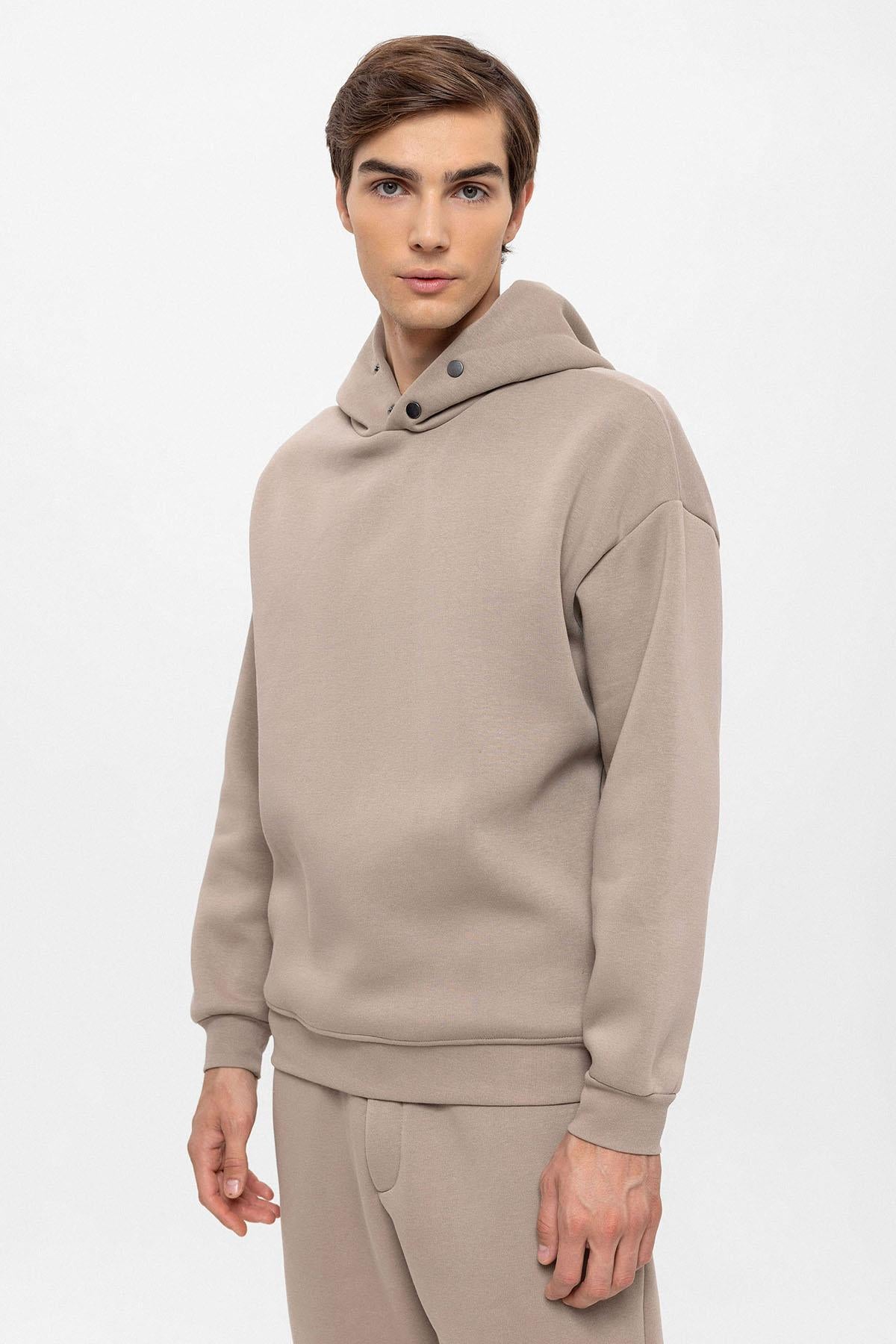 Men's Mink Oversize Hooded Sweatshirt