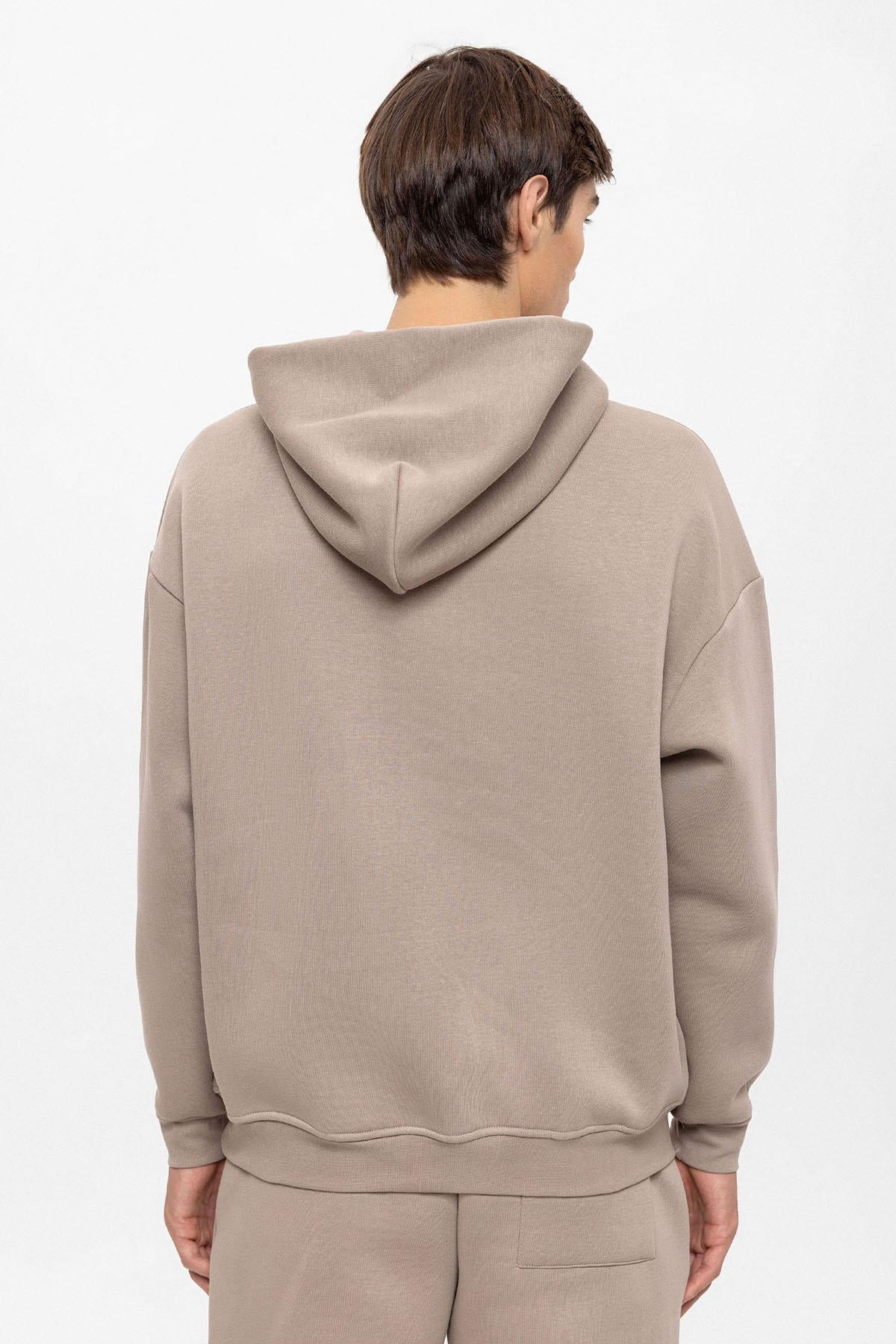 Men's Mink Oversize Hooded Sweatshirt - Wessi