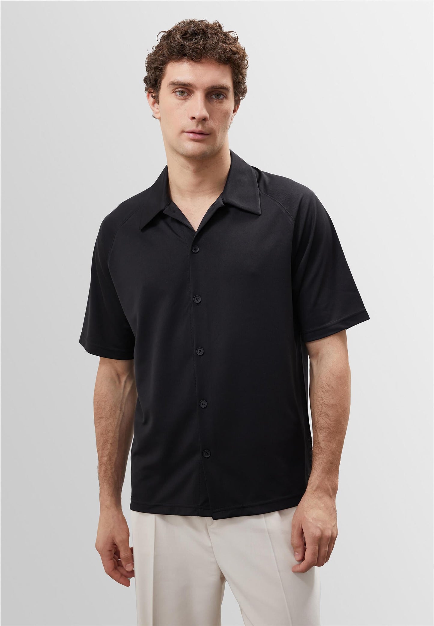 KOALA SYDNEY Men's Black Oversize Short Sleeve Shirt