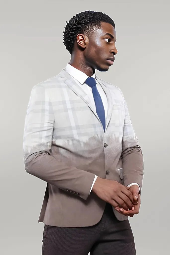 Plaid Patterned 2 Colour Jacket |