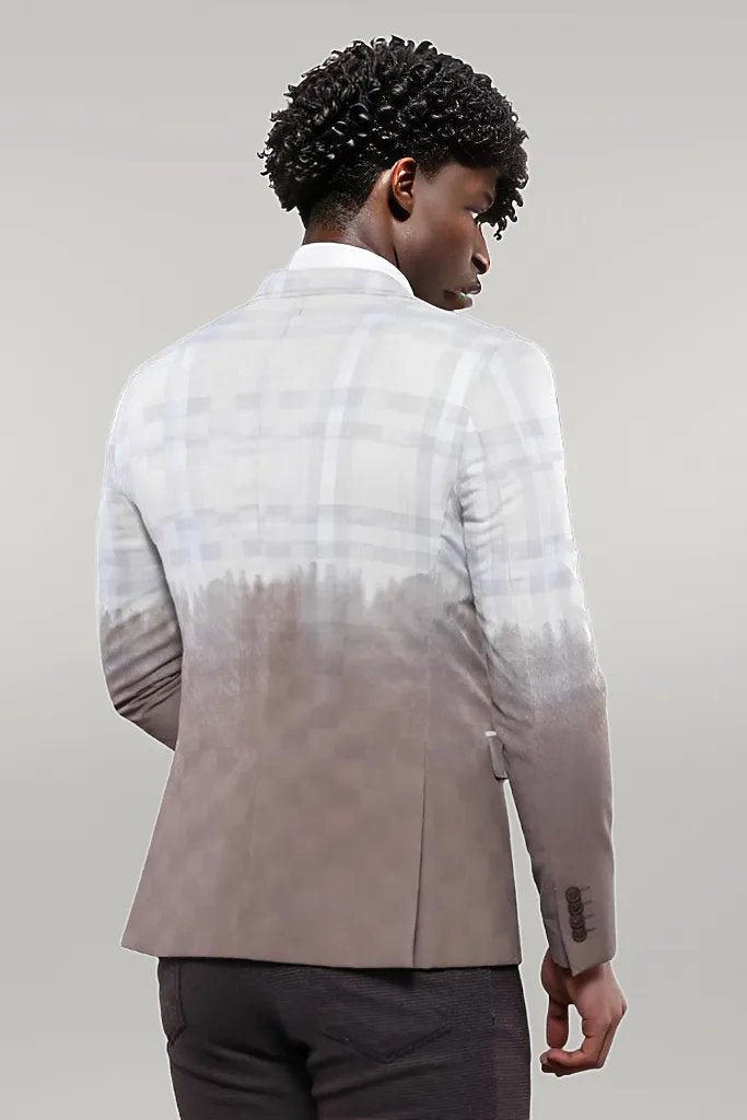 Plaid Patterned 2 Colour Jacket |