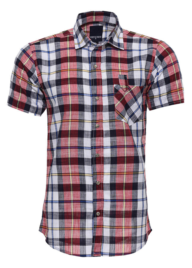 KOALA SYDNEY Checked Patterned Short Sleeve Men Shirt -