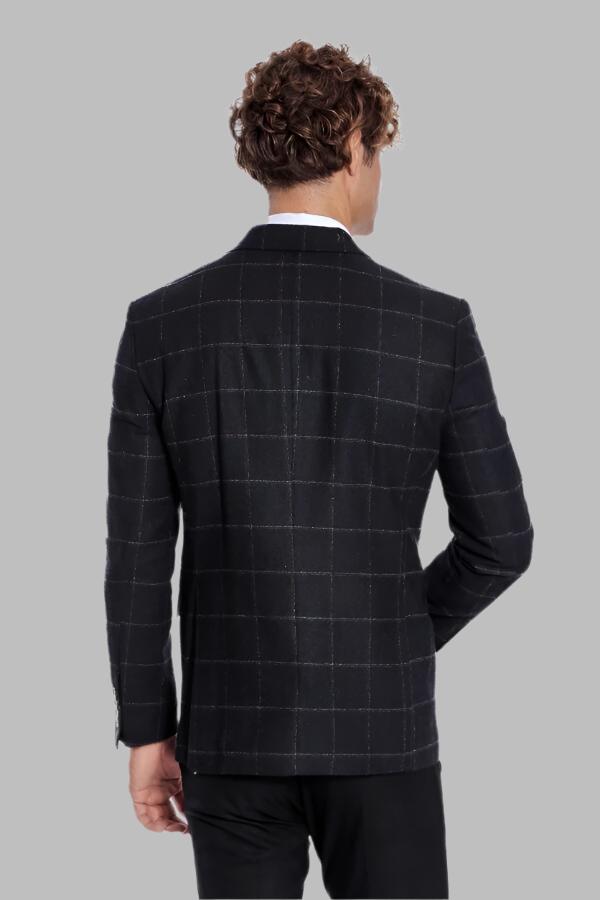 KOALA SYDNEY Plaid Wool Black Men Blazer