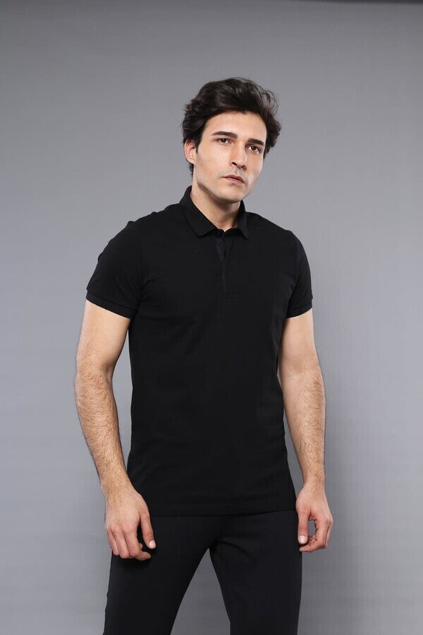 Polo Plain Black T-Shirt