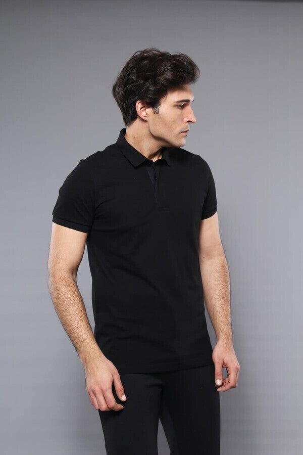 Polo Plain Black T-Shirt
