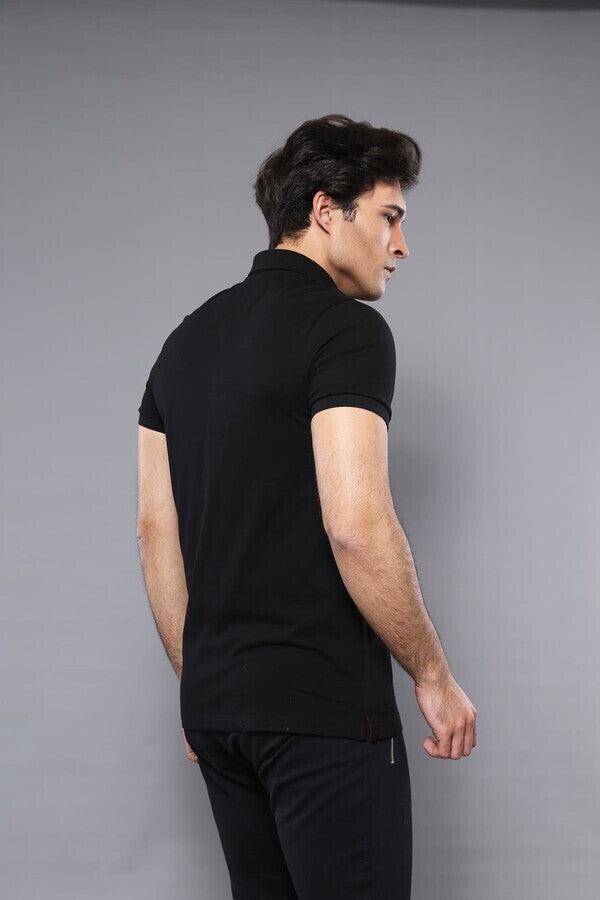 Polo Plain Black T-Shirt