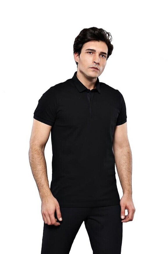 Polo Plain Black T-Shirt