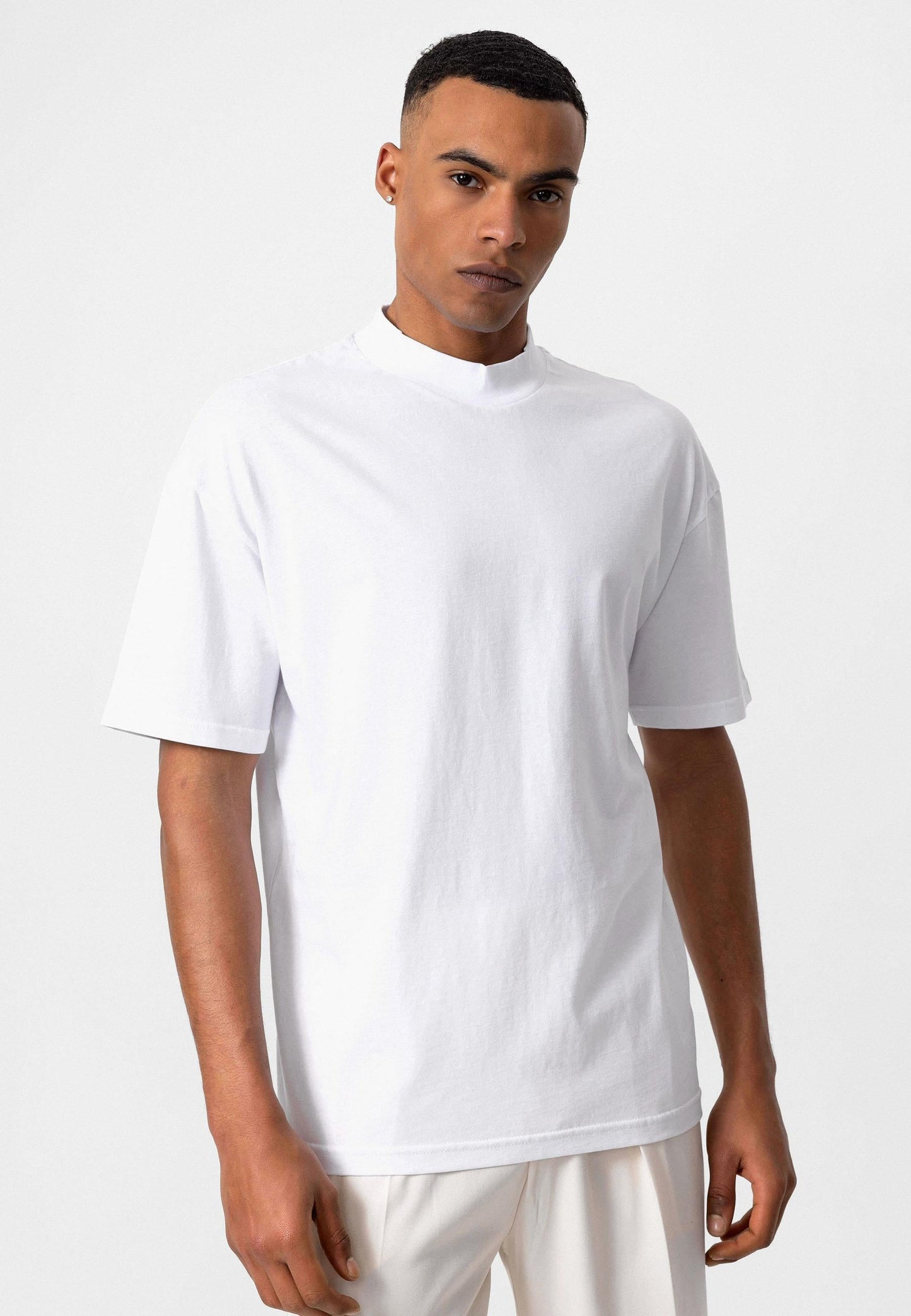 Men's White Comfortable Fit Basic T-Shirt - Wessi