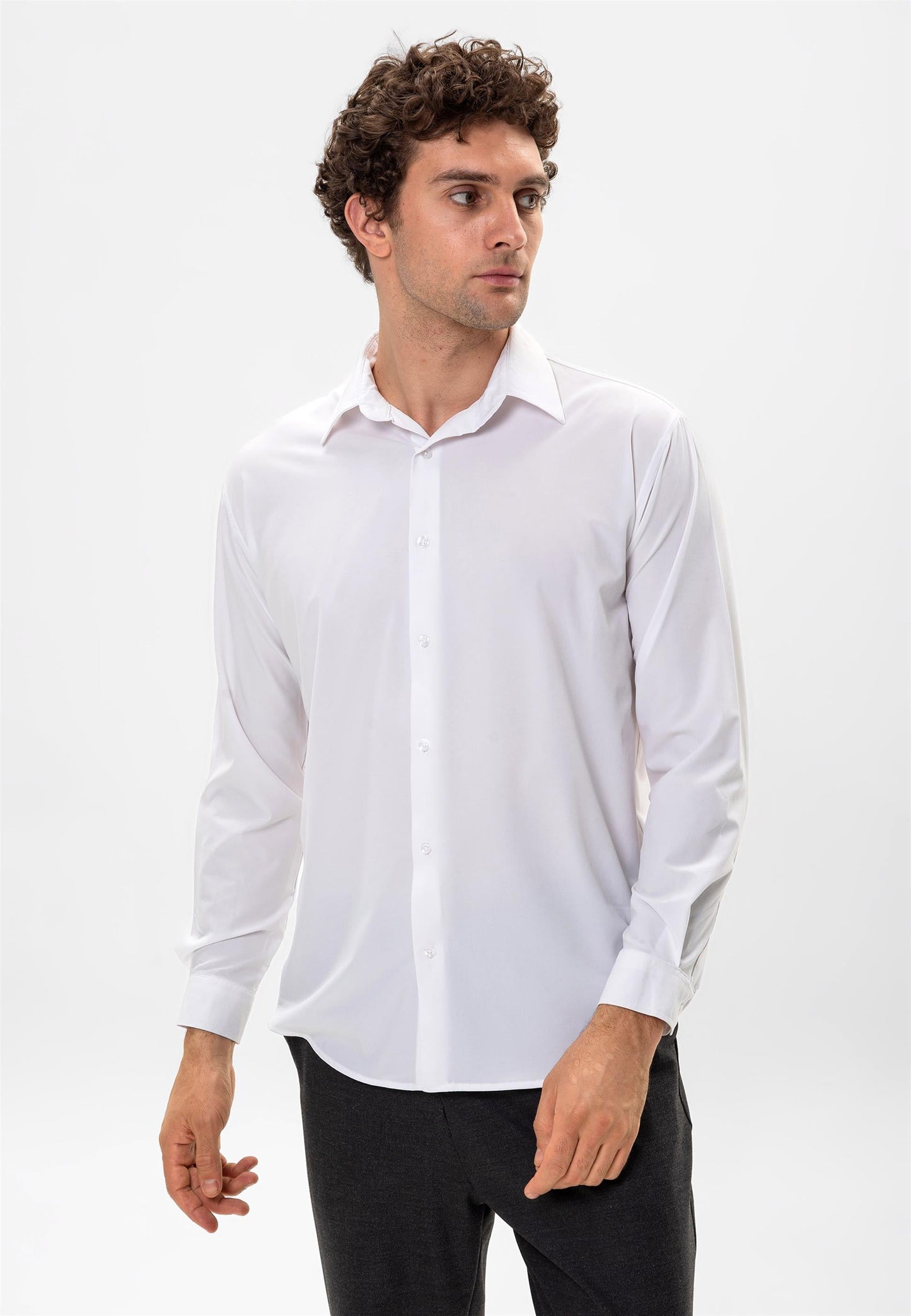 Men's White Comfortable Fit Shirt
