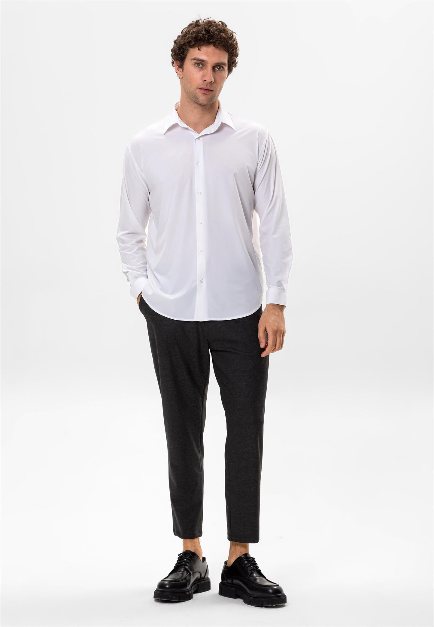 Men's White Comfortable Fit Shirt