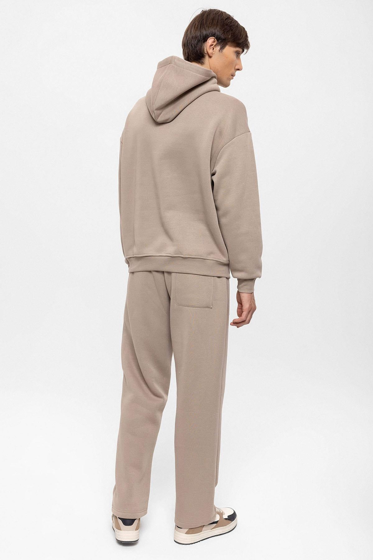 Men's Mink Regular Fit Printed Tracksuit Set