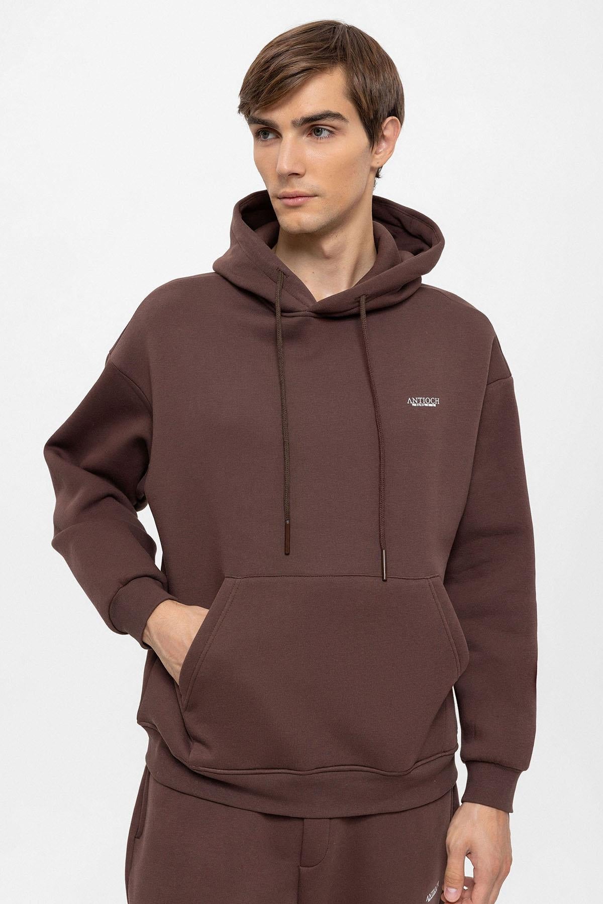 KOALA SYDNEY Men's Brown Regular Fit Printed Tracksuit Set