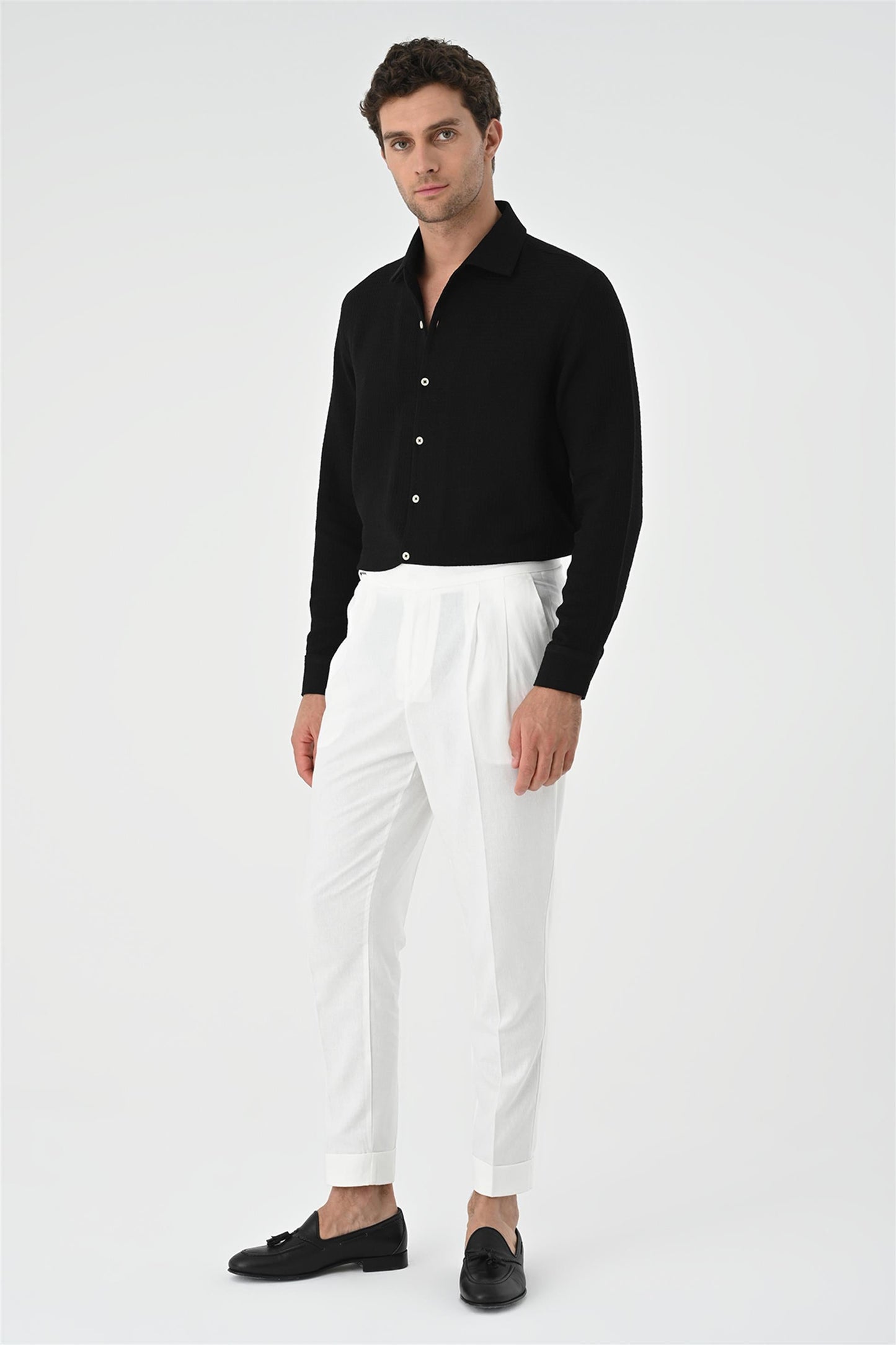Men's Black Regular Fit Woven Shirt