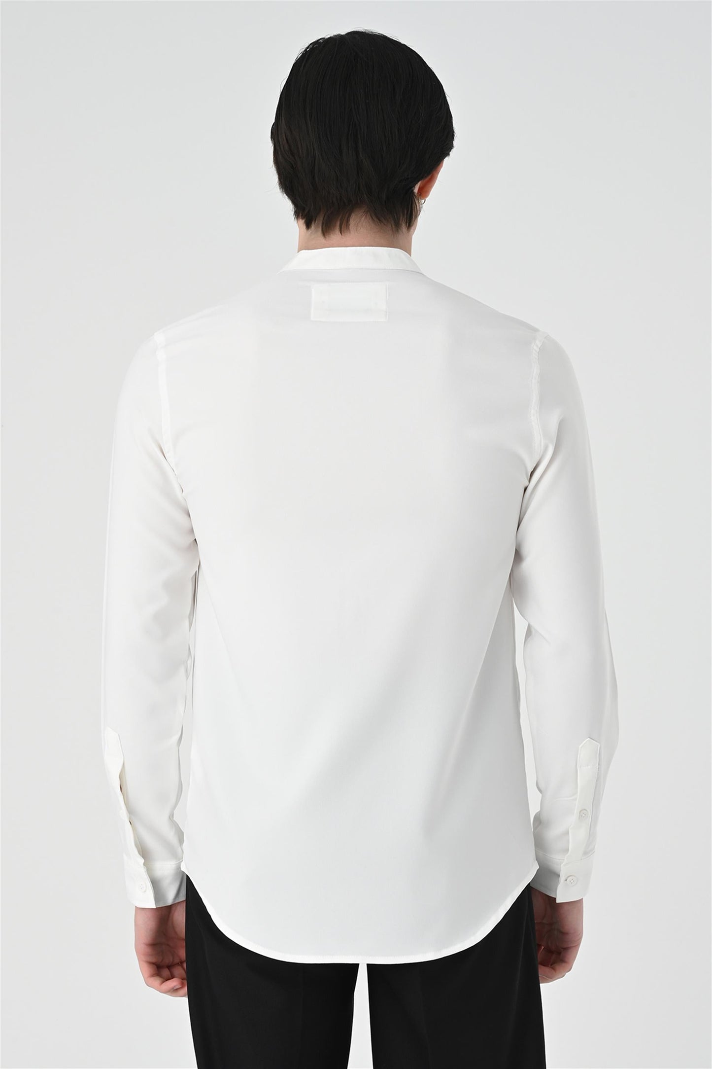 Men's White Regular Fit Classic Collar Shirt