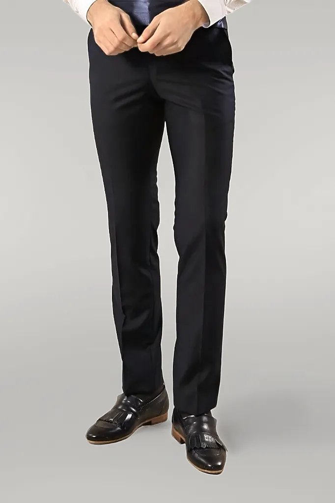 Removable Lapel Men's Blue Tuxedo Suit