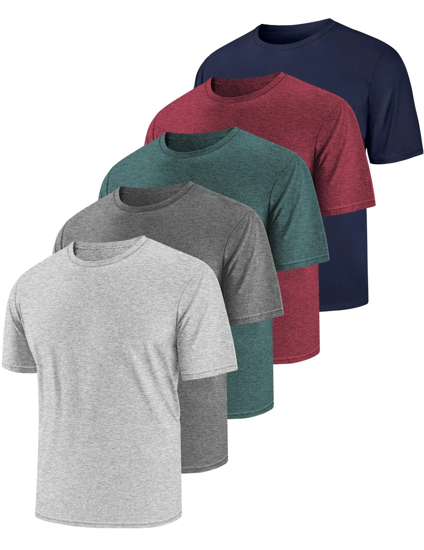 Men’s Dry-Fit Workout Shirts Set of 5