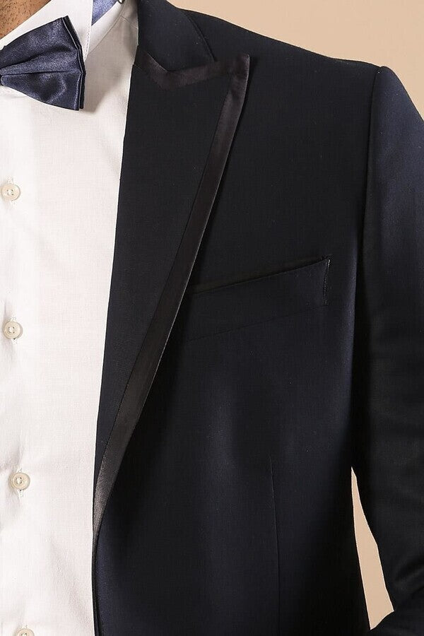 KOALA SYDNEY Satin Lapel Navy Blue Tuxedo |