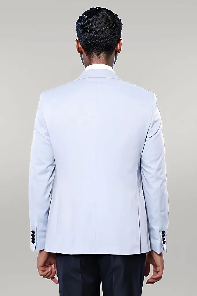 KOALA SYDNEY Self-Patterned Baby Blue Wedding Suit -