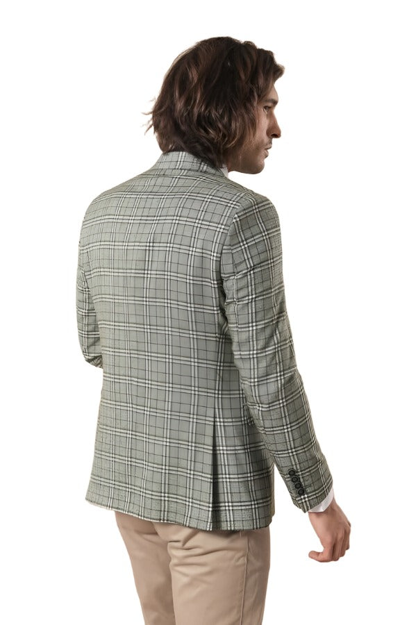 Set of Plaid Blazer and Vest - Wessi