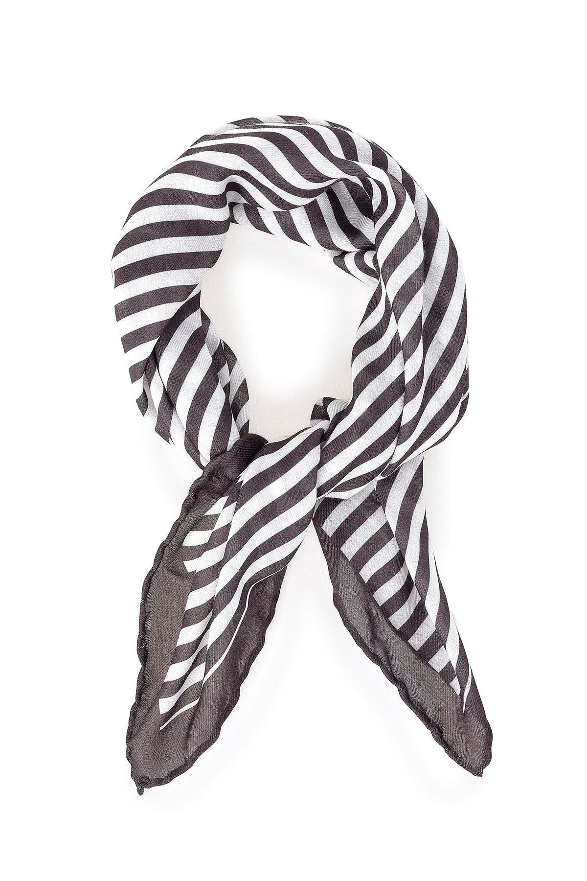 KOALA SYDNEY Men's Black Striped Scarf