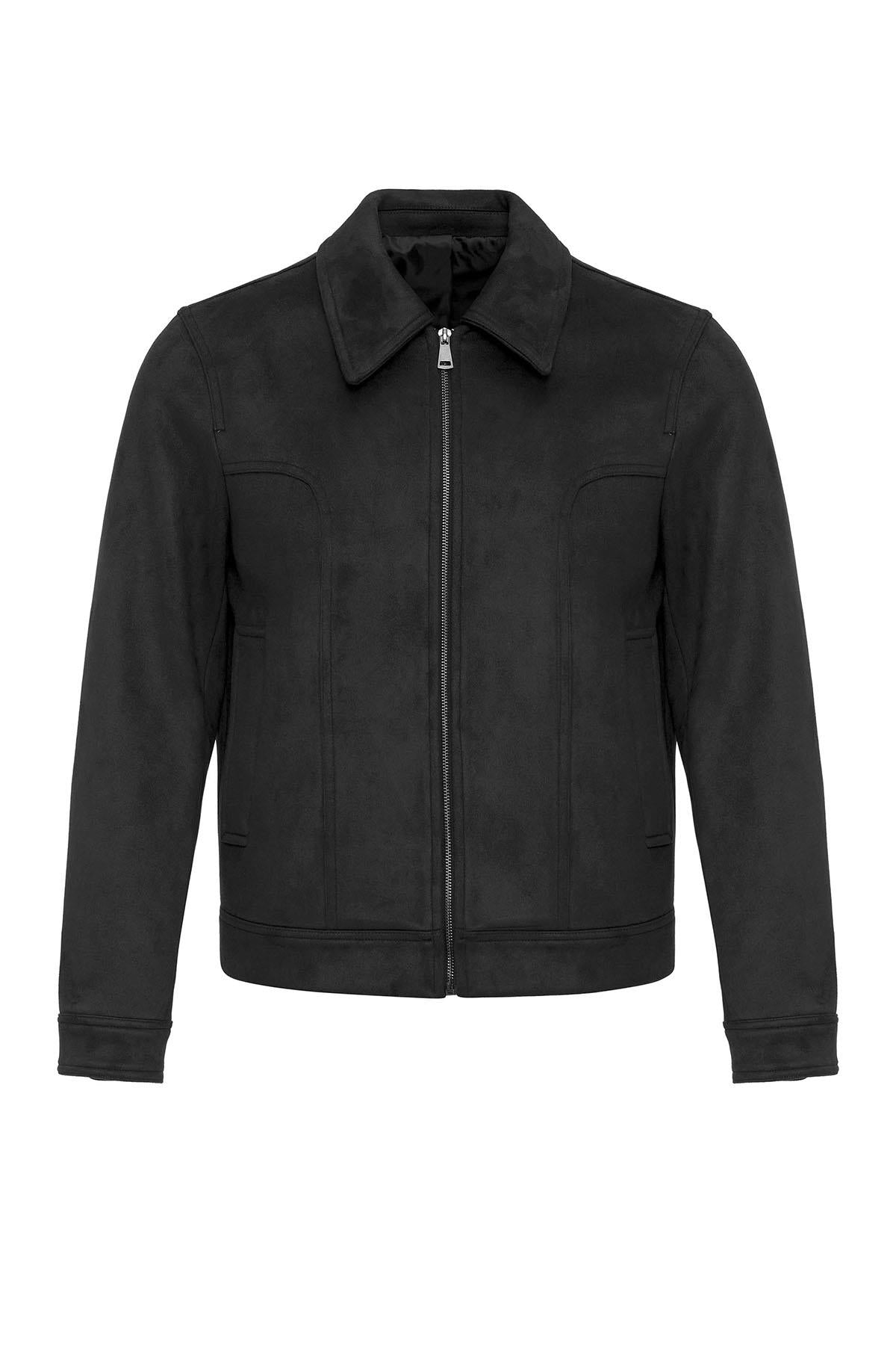 KOALA SYDNEY Black Crop Fit Suede Men's Jacket -