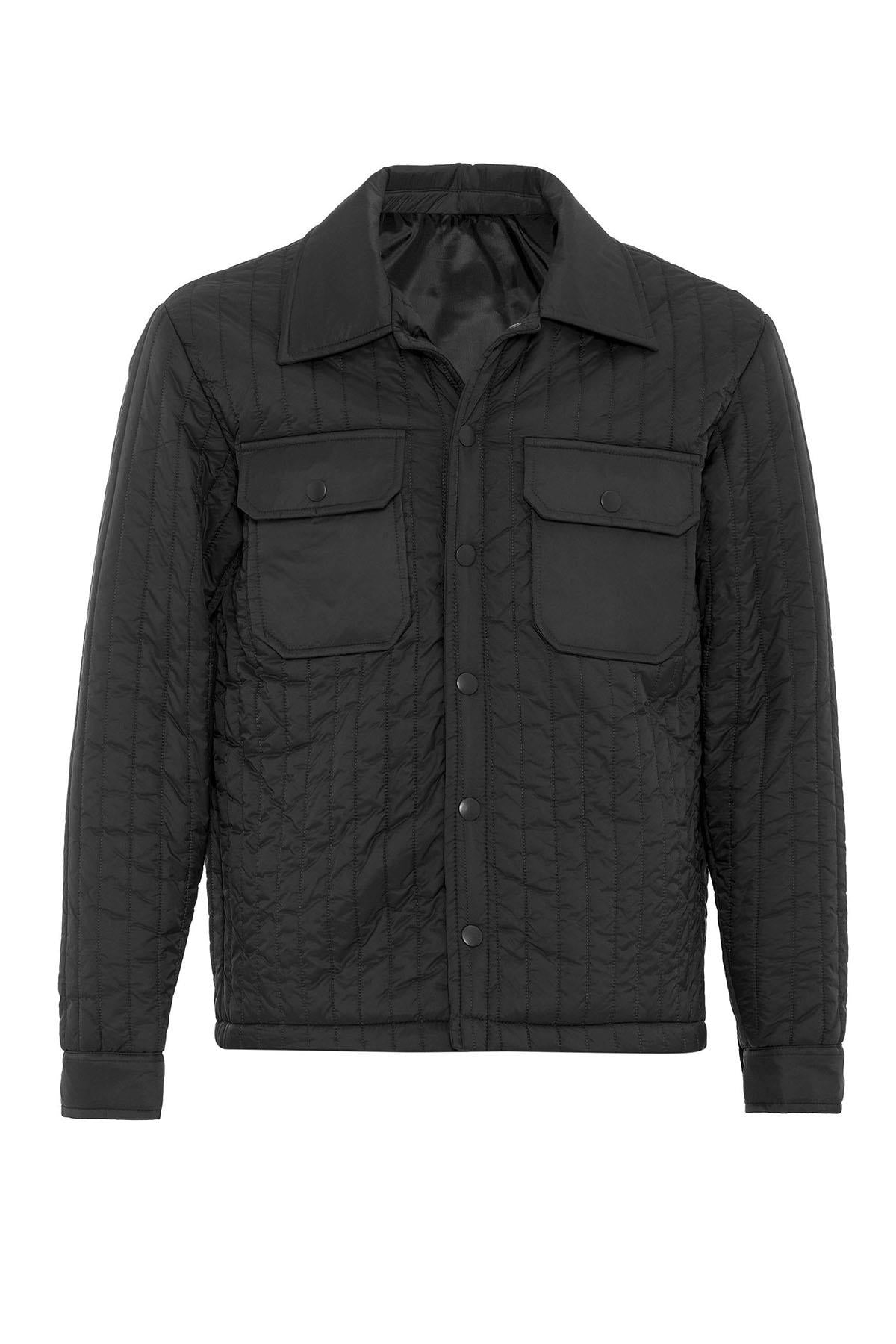 Black Lightweight Quilted Men's Jacket