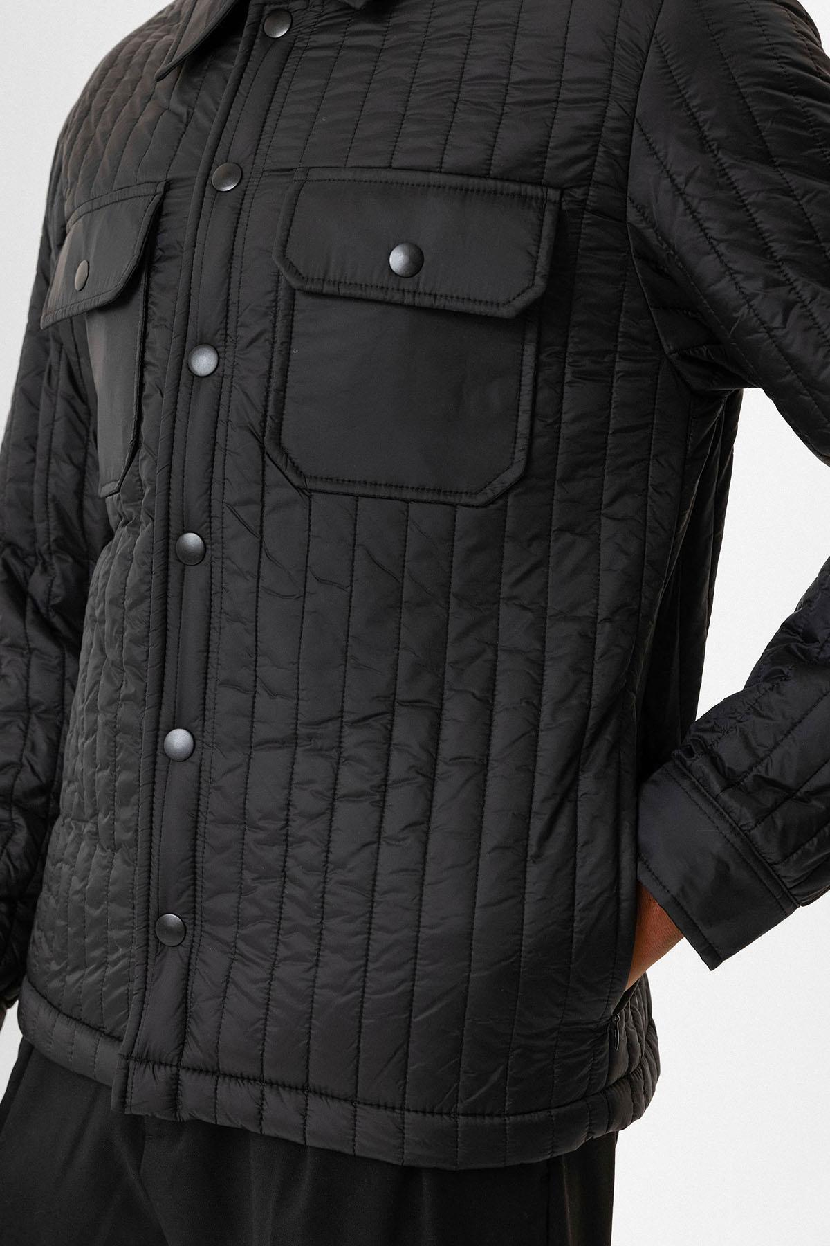 Black Lightweight Quilted Men's Jacket